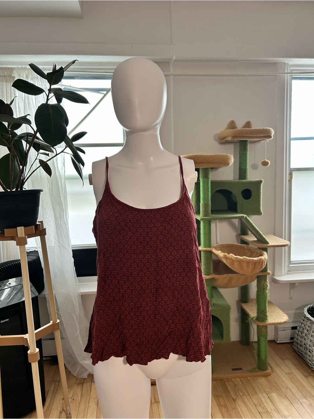 Women Burgundy Printed Top